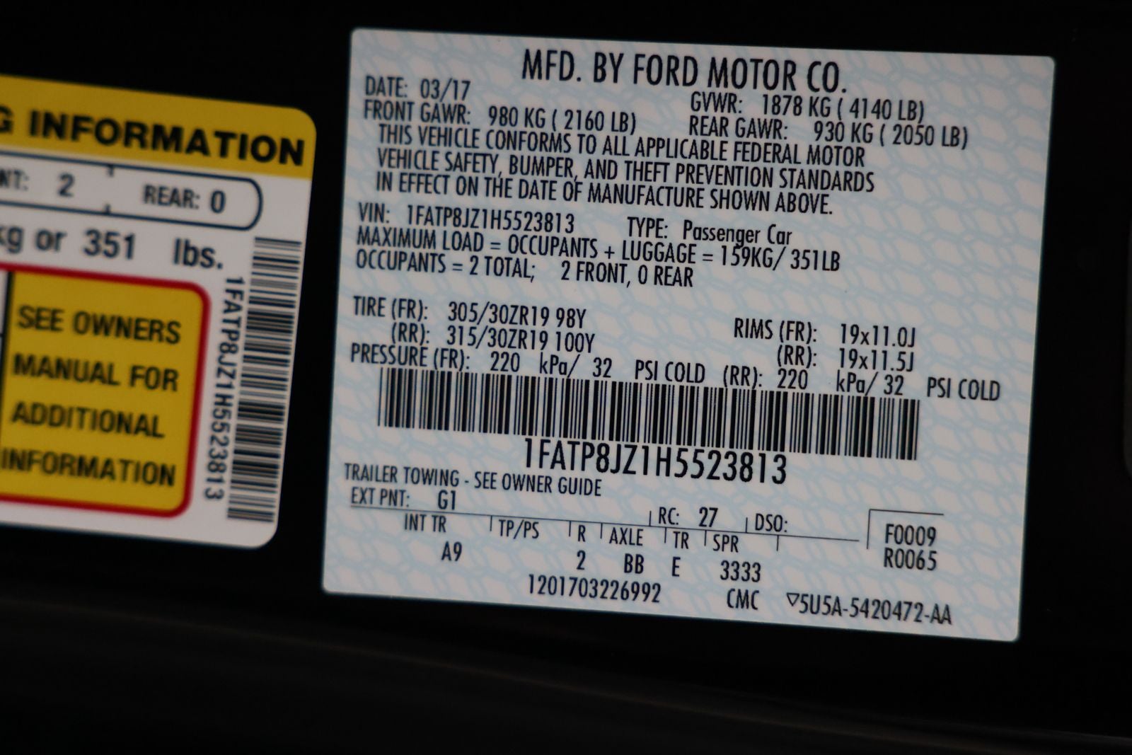 2017 Ford Mustang Shelby GT350