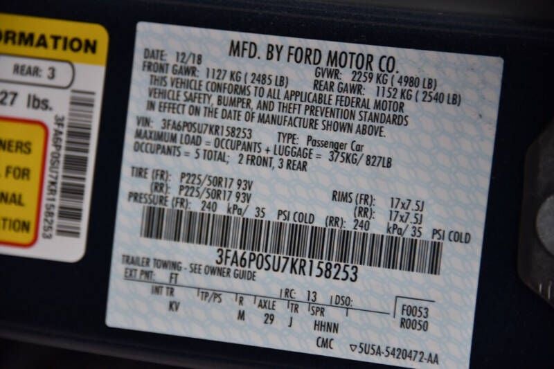 2019 Ford Fusion Energi Titanium